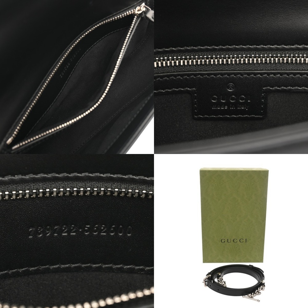 Gucci Bag GG Double Black Shoulder Leather - Picture 10 of 10